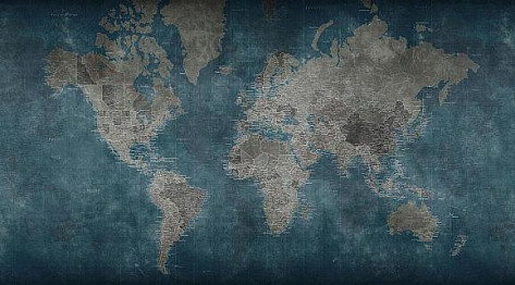 Обои текстильные Factura World Map 9 T коллекции 2022