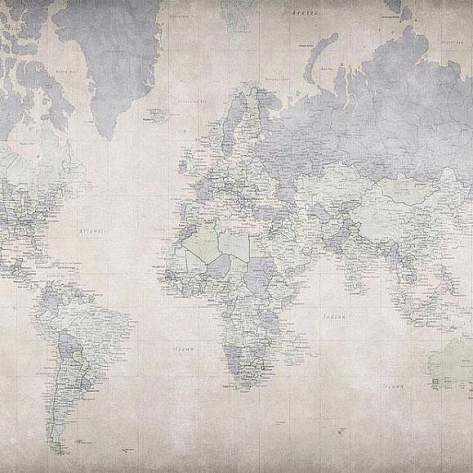 Обои текстильные Factura World Map 5 T коллекции 2022