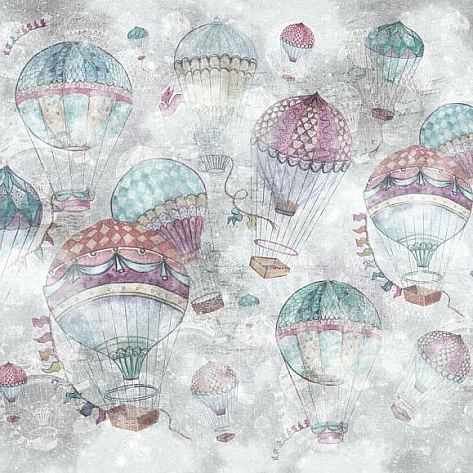 Обои текстильные Factura Balloons 3 T коллекции Kids